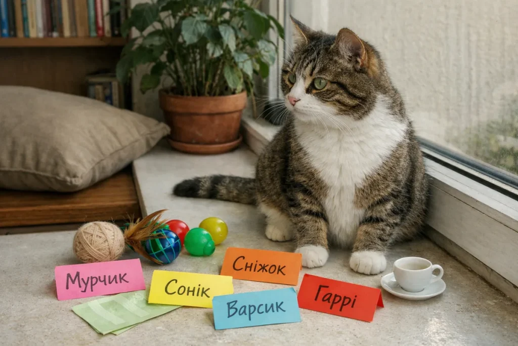 Кіт з повітряними кульками