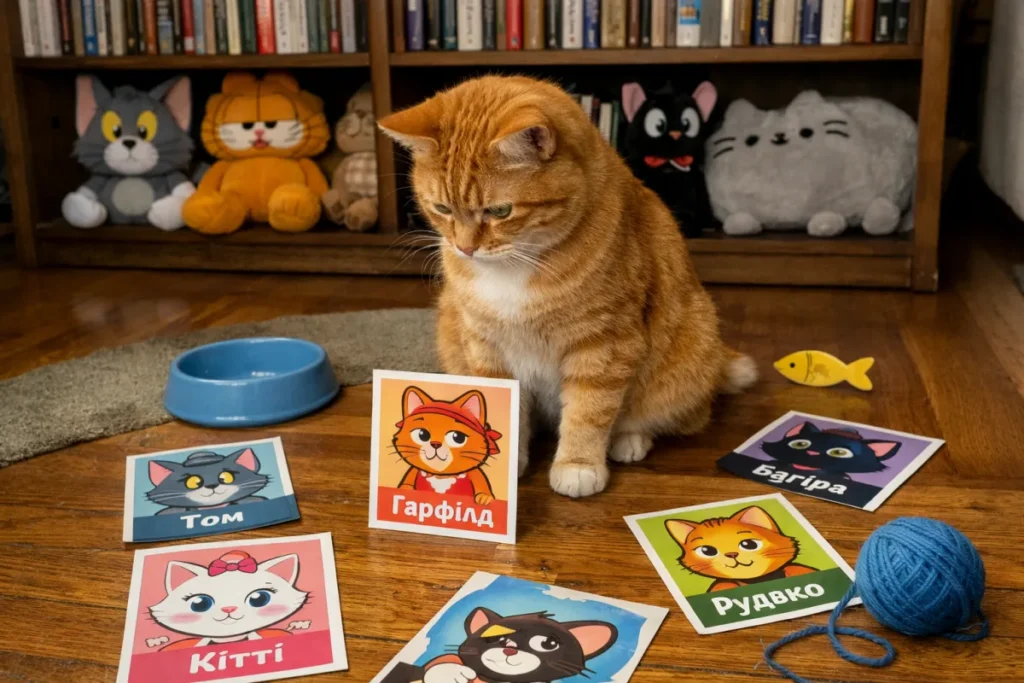 Кіт і мультяшні імена