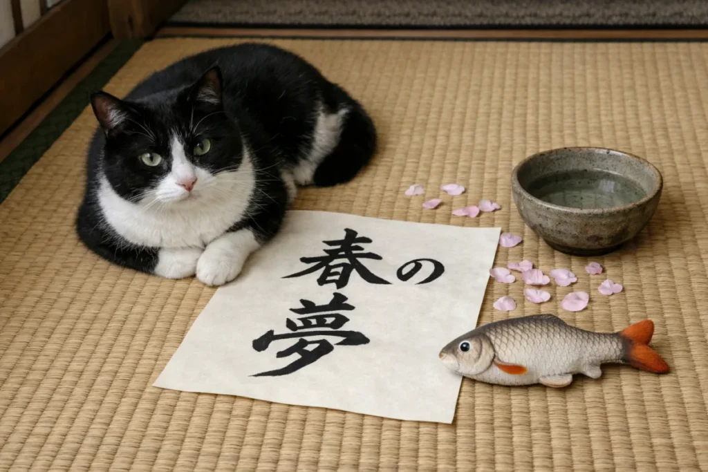 Кіт і японські символи